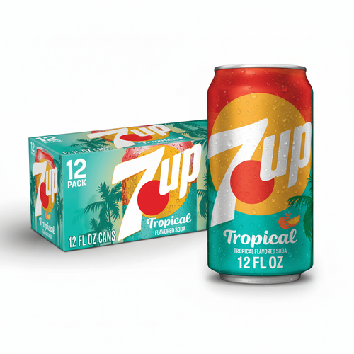 7UP Tropical Flavored Soda - 12 Pack with Single Can - 12 fl oz